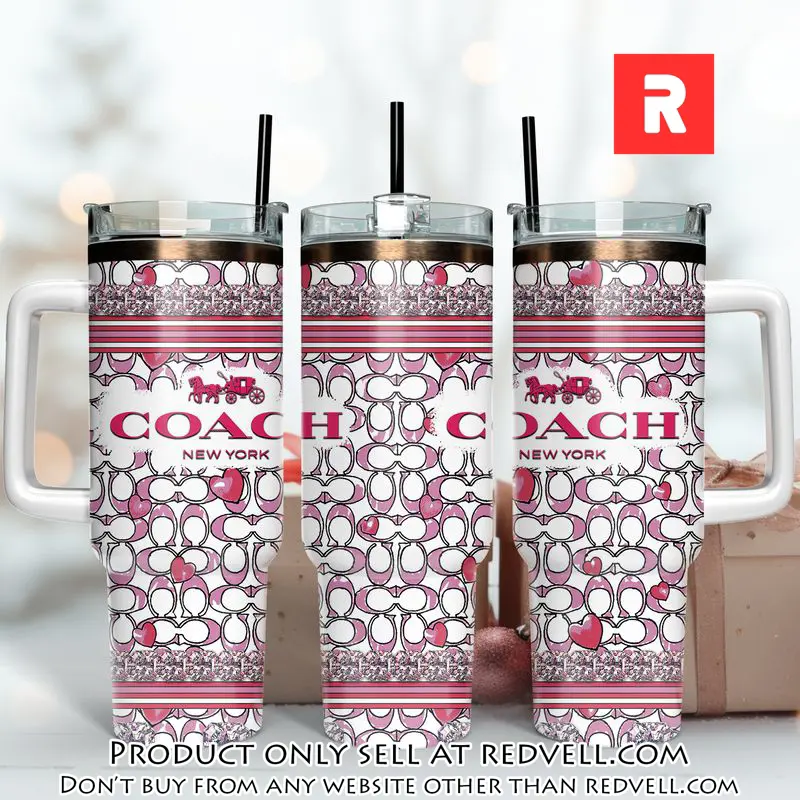 Pink coach logo stanley tumbler logo 40oz stanley tumbler ktb1065 rv5404968